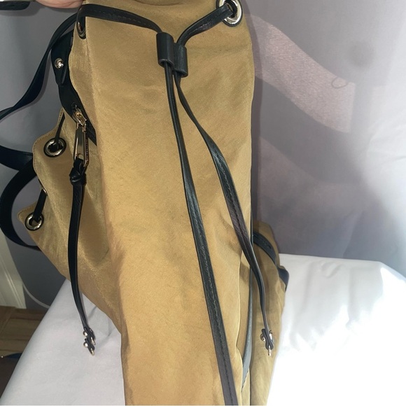 Rebecca Minkoff Nylon Mab Large Drawstring Shoulder Tote Military Tan Brown - Picture 13 of 16